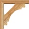 Ekena Millwork Merced Block Rough Sawn Bracket w/ Offset Brace, Western Red Cedar, 4"W x 16"D x 16"H BKT0402X16X16MRC05RWR - alternate 4
